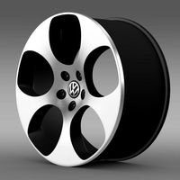 VW Polo GTI 2011 rim 3D Model