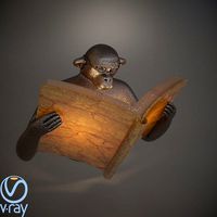 Antique Brass and Verdigris Finish Monkey by Maitland Smith