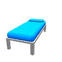 Blue child bed