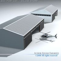 Airport hangars 3D Model