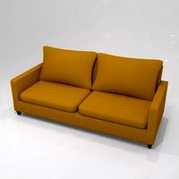 Yellow 2 seater sofa h87 w200 d86