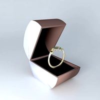 Ladies Gold Platinum  Heart Style  Engagement Ring