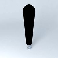 black tapered knob gear handle