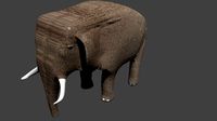 Elephant low poly