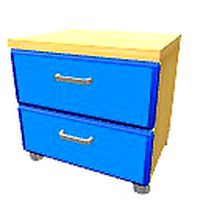 Blue bedside table