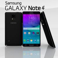 Samsung Galaxy Note 4 Charcoal Black 3D Model