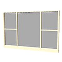 Rectangular five panes window