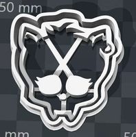 Monster High SKULLETTE cookie cutter of Clawdeen Wolf | 3D