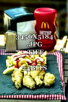 Chiken Wings with Fries 1B Stock Photography