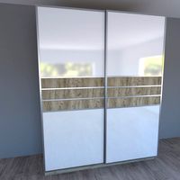 Wardrobe with two sliding doors