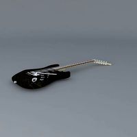 A leopard print guitar