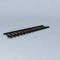 Eco Rail Track Straight Old Wooden Split Sleepers