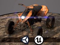 ATV - Quad Post Apocalyptic Vehicle - PBR - Game Ready