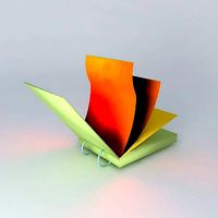 notebook with yellow pages