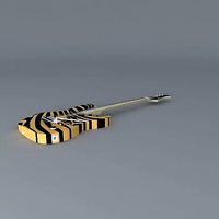 Tiger striped guitar
