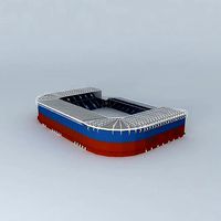 Stadium with blue stands
