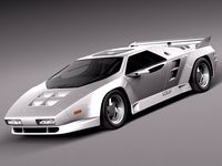Vector W8 1990 to 1992 3D Model