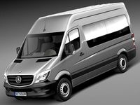 MercedesBenz Sprinter Passenger Van 2014 3D Model