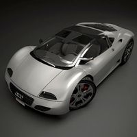 Audi R9 Prototype Car 3D Model