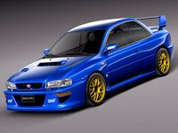 Subaru Impreza STi 22b 1993 to 2000 3D Model