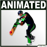 HiPoly Cricket Player Batter 3D Model