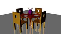 Very Low-Poly Chair Set