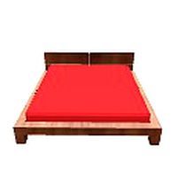 Dark wooden bed