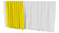 Wide double layered curtains