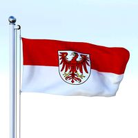 Animated Brandenburg German State Flag