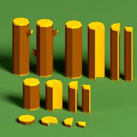 Low poly Wood Logs