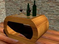 Wooden coffee table