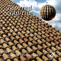 Tapered clay tile or spanish roof tile texture se