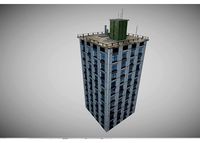 low poly city buidling