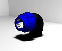 PVC elbow F 50 M 2 inches