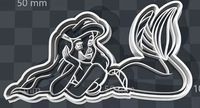 Ariel Mermaid from Disney the The Little Mermaid Cookie Cutter | 3D