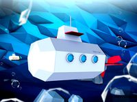 Low Poly Cartoon Submarine