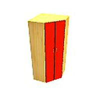 Orange corner wardrobe