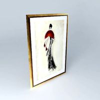 Lady with Red Fan  2   By Marilyn Robertson