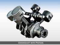 Crankshaft with pistons