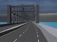 Cantilevered trust bridge