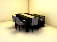 LAMINATE TABLE AND SOFA