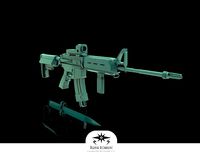 Tactical AR15 with a knife