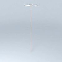 Lighting pole rotatory white castle with maringa