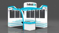 Exhibition stall 3d model 4x3 2 side open