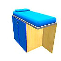 Blue loft table