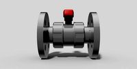 DN40 - PVC Ball valve with flanges NC - Autodesk Inventor