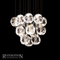 BOULE DE CRISTAL ROUND CLUSTER CHANDELIER 24
