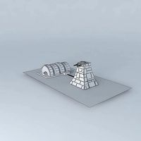 Turbolaser tower with power generator - Star Wars