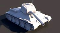 Tank T-34-85. Low Poly model3d model