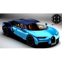 Bugatti Chiron 2017 - 3D Car Model